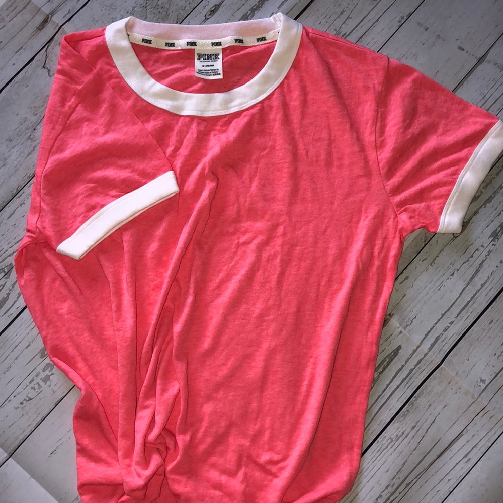 NWOT Pink Ringer Tee